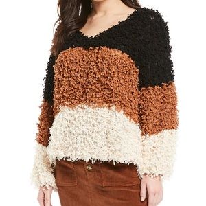 Black Brown Off White Popcorn Sweater